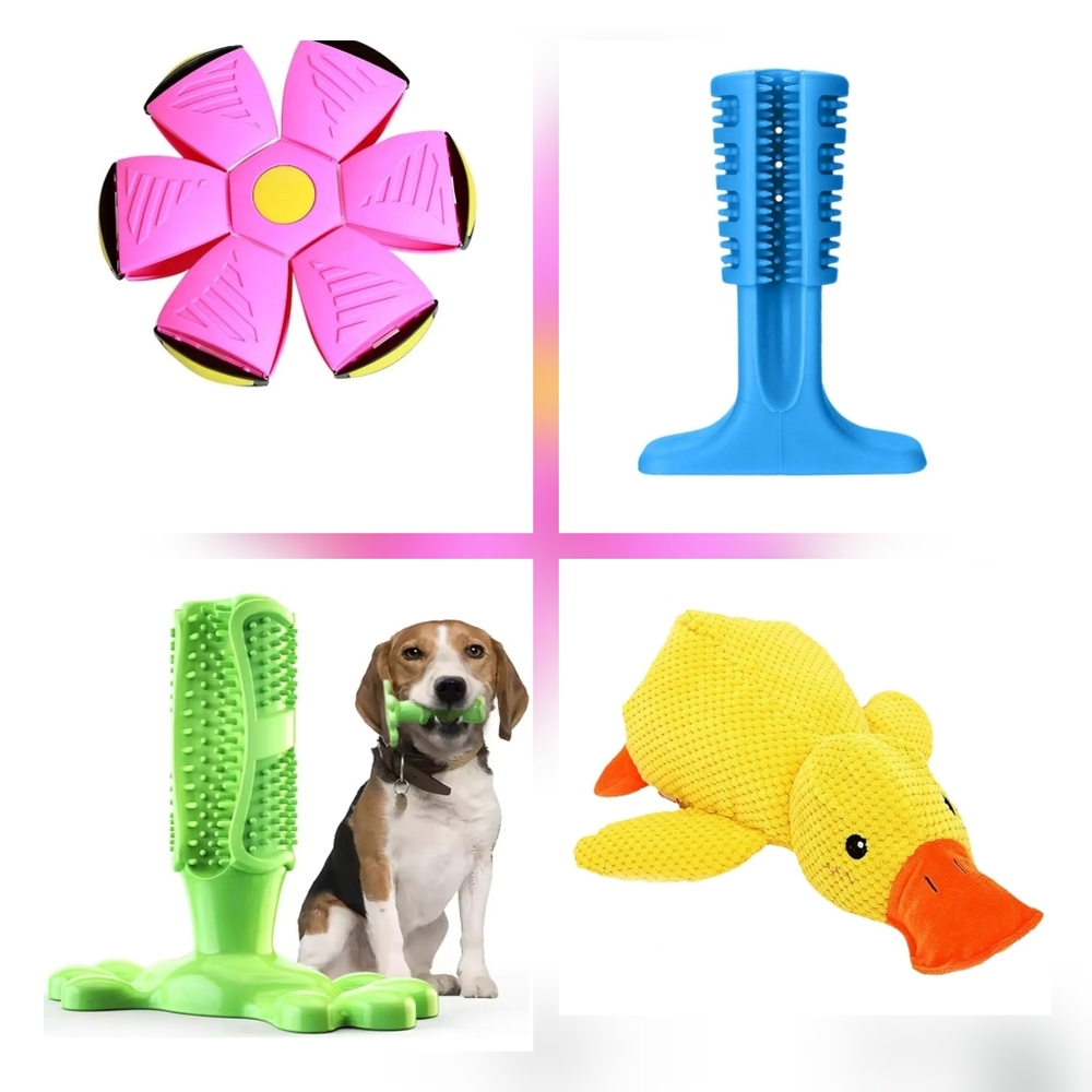 NWT 4 PIECE DOG TOY SET